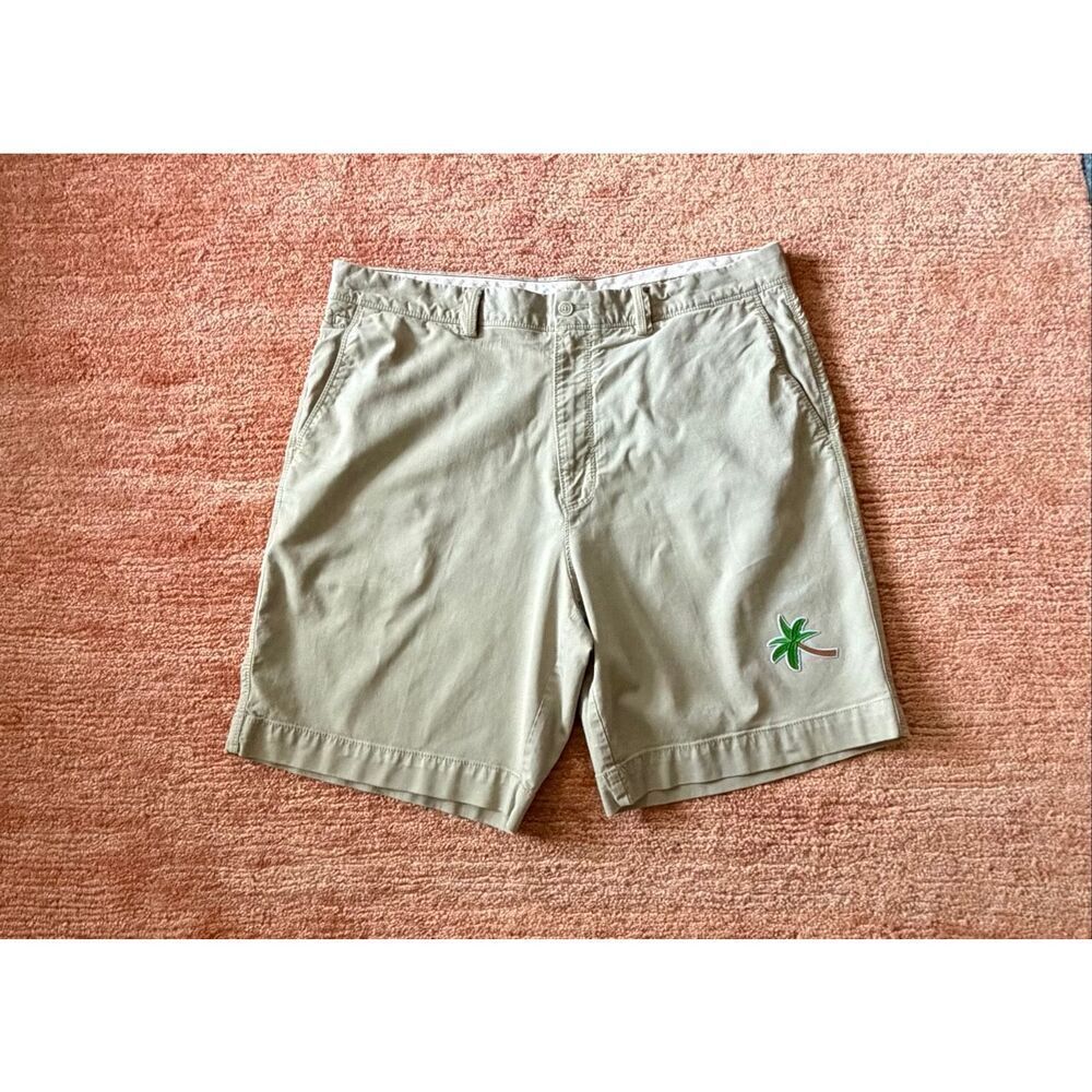 Tommy Bahama Chino Shorts Palm Tree Patch Size 38